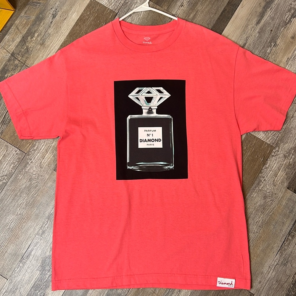New Diamond Supply Co. Diamond Parme Tee Yellow T Shirt 🆕 size L coral unise